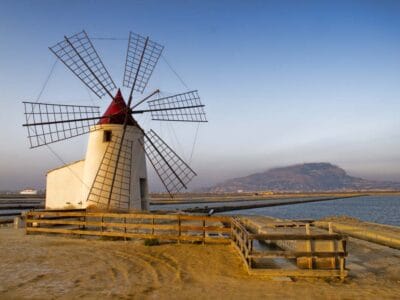 A mill and Erice in the background