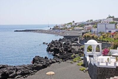 Stromboli, black sand beach