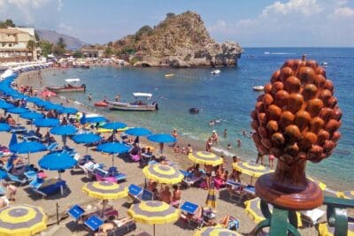 The beaches of Taormina Mare